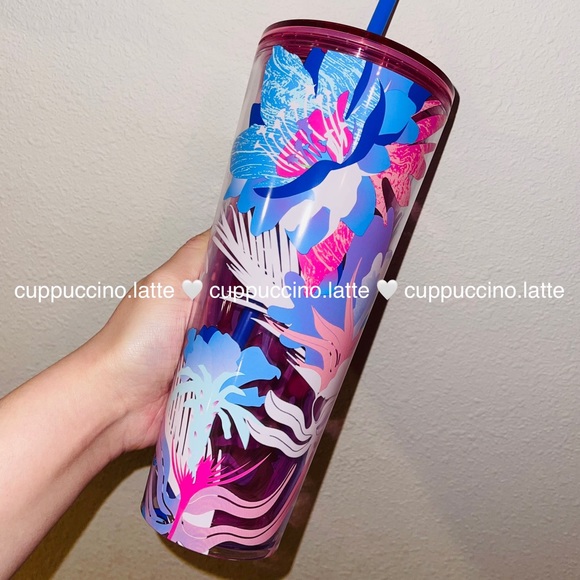 💐LAST ONE💕Starbucks 2023 Tropic Floral See through Venti Cold Cup Tumbler - Picture 10 of 14